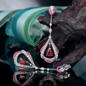 RIO Bay Ruby & Diamond Drop Earrings