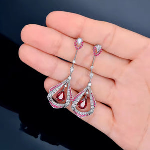 RIO Bay Ruby & Diamond Drop Earrings