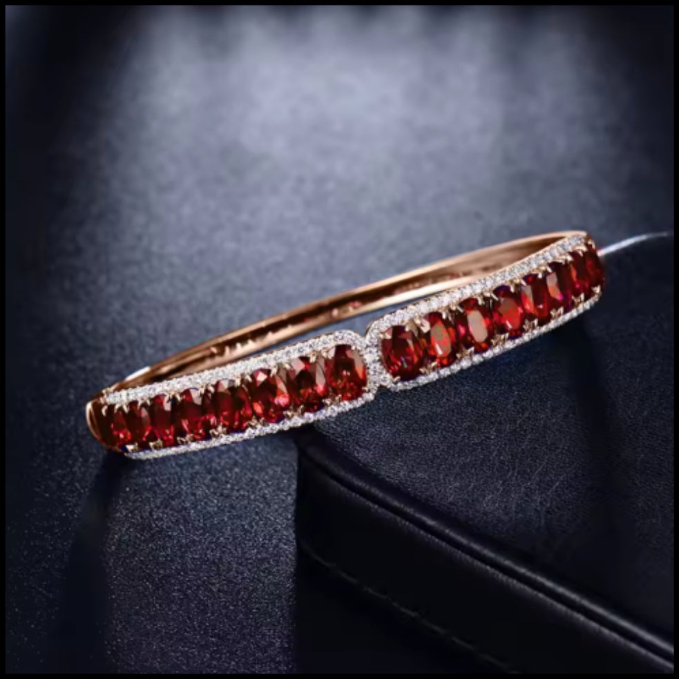 Ruby & Diamond Cuff Bracelet