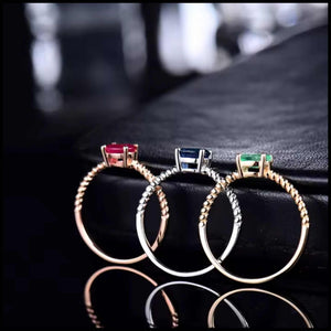 Ruby Sapphire and Emerald Ring