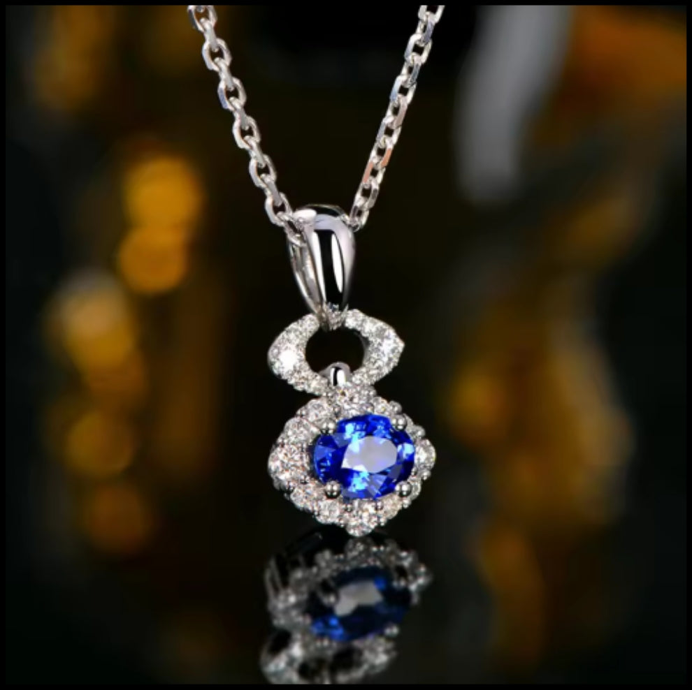 OLIVIA - Sapphire & Diamond Necklace