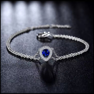 Sapphire & Diamond White Gold Bracelet