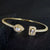 Gold Zirconia Bangle