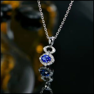 OLIVIA - Sapphire & Diamond Necklace