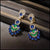 CHARLENE - Sapphire,Emerald & Diamond Long Drop Earrings