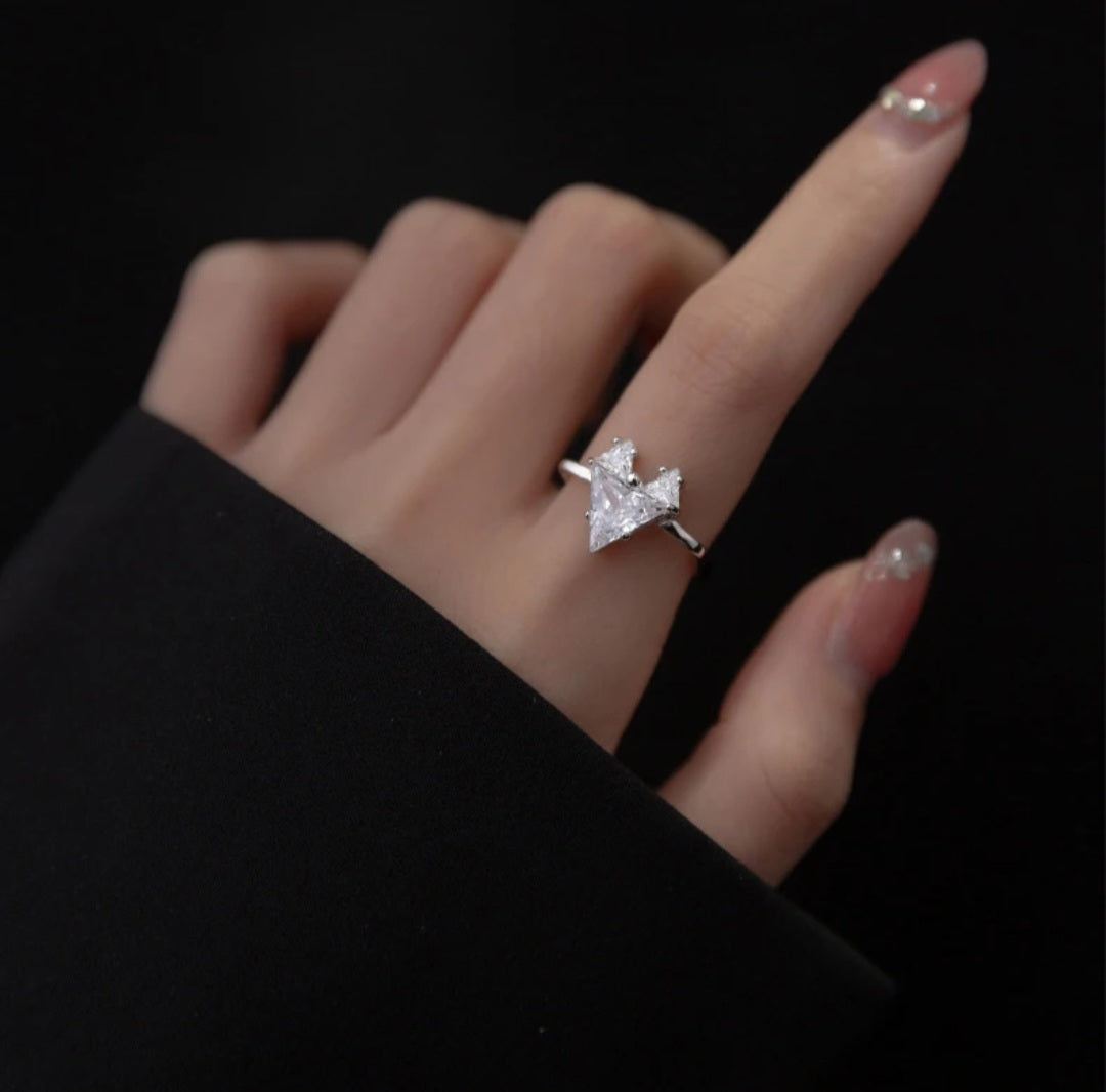 ' Enchanted' Heart Silver Ring