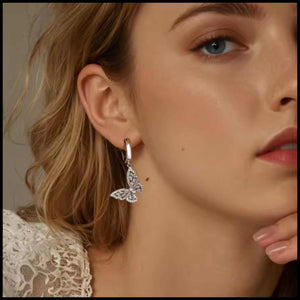 Silver Butterfly Earrings