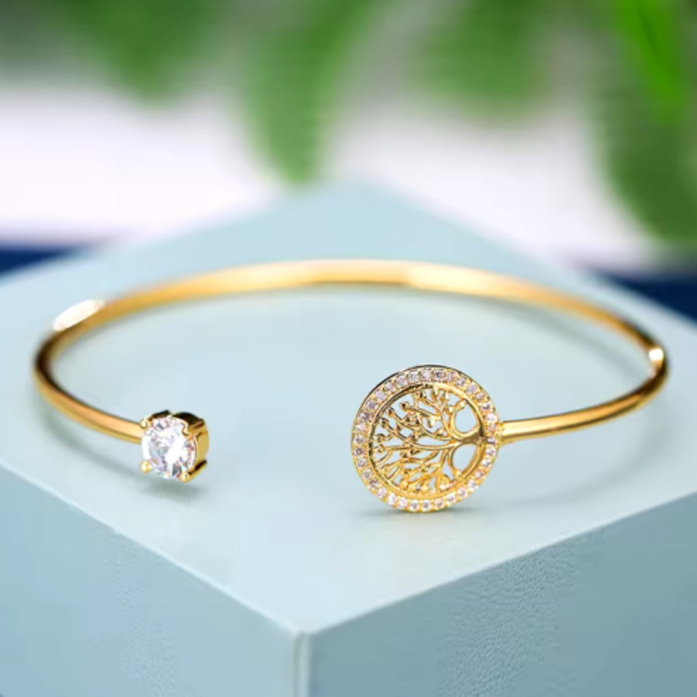 GOLD TREE OF LIFE BANGLE