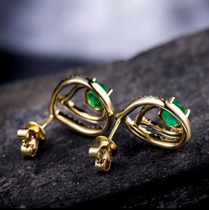 Lady Elite - Tsavorite & Diamond Earrings