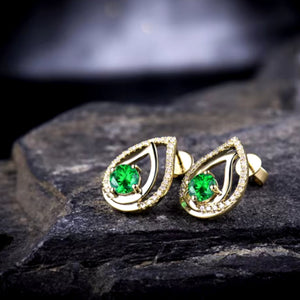 Lady Elite - Tsavorite & Diamond Earrings