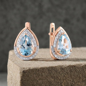 Lilly - Pear Cut Gem Diamond Earrings
