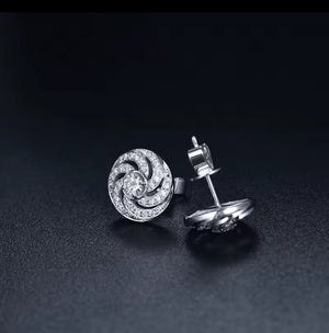 diamond 14k white gold studs
