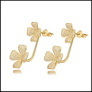 SARA -Diamond Gold Earrings