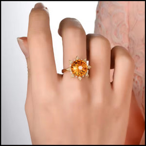 SUNRISE - Citrine & Diamond Ring