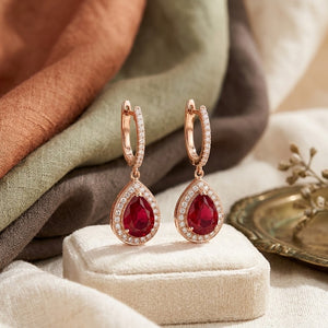 Ruby & Diamond Earrings