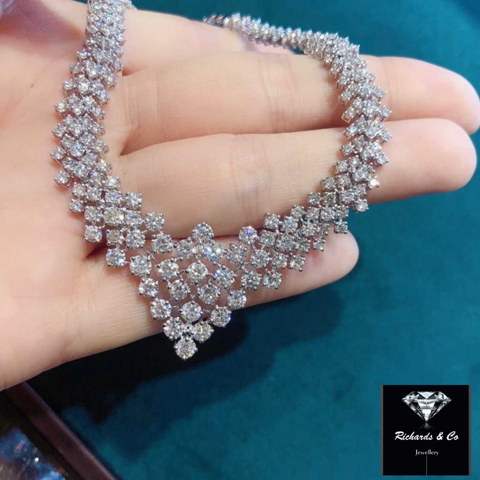 Luxury Finest Diamond Necklace Wedding/ Bride Jewellery