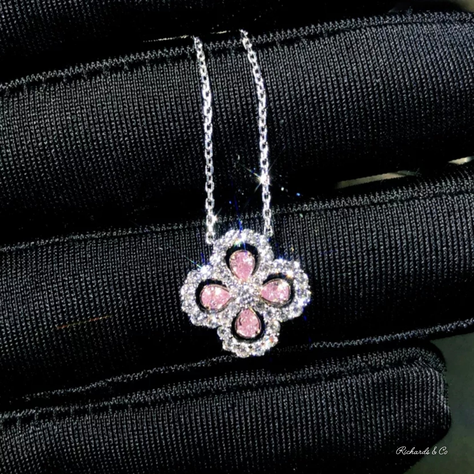 Buy quality charmante with Fancy Shaped diamond pendant in 18k Rose Gold  9shp41 in Pune
