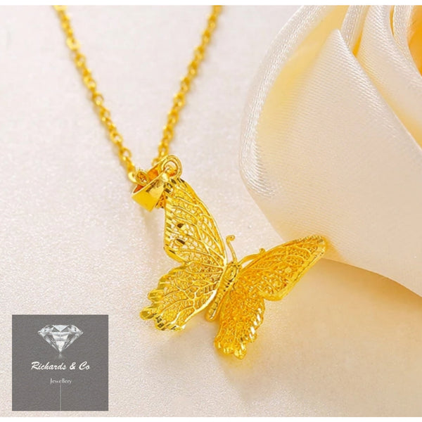 Julez Bryant 14k Gold Butterfly Necklace