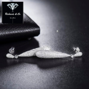 Exquisite Diamond Drop Earrings