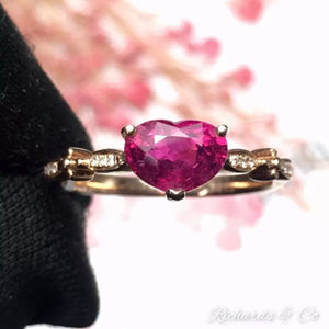 Diamond & Pink Tourmaline 18K Rose Gold Ring