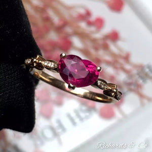 Diamond & Pink Tourmaline 18K Rose Gold Ring