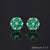LUCY - Collection Emerald & Diamond White Gold Stud Earrings