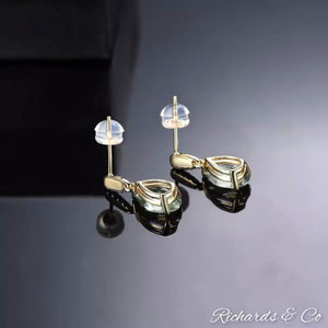 COLLECTION - Good Fortune / Green Amethyst & Diamond Earrings