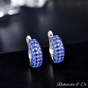 COLLECTION - Bella Earrings / Emerald, Sapphire, Ruby & Diamond In Solid Gold