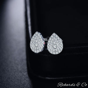 Diamond Pear Earrings