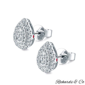 Diamond Pear Earrings