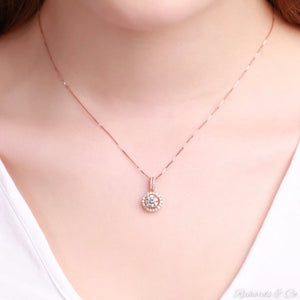 Diamond Necklace 18K Rose Gold